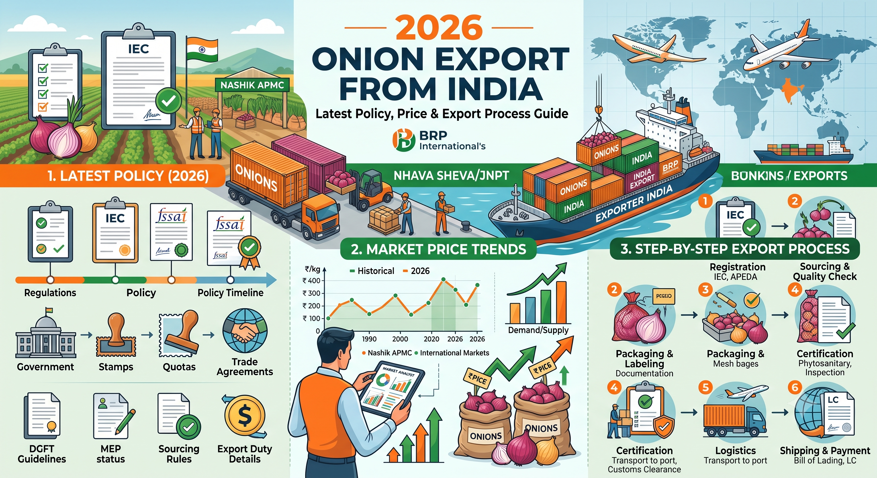 Onion Export from India 2026: Latest Policy, Price & Export Process Guide